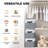 Large Closet Storage Baskets Bins With Lids 4 Pack, Storage Baskets For Organizing Shelves Nursery Bedroom, Home Dorm Closet Organizers Cubes For Clothes Toys Blanket Book - Stackable -14X10x9.5