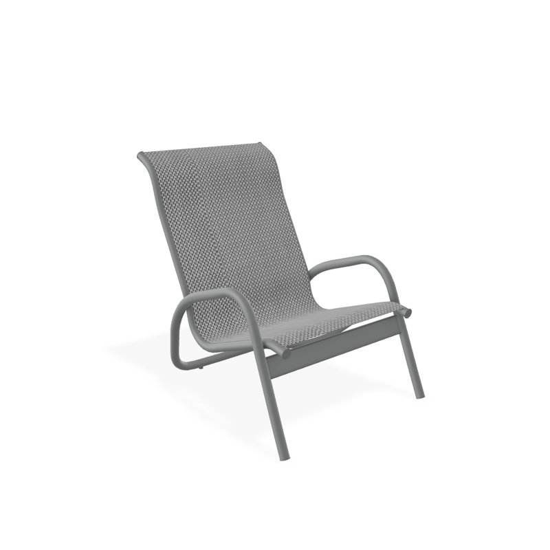 Gardenella Patio Chair, Nickel, Graphite