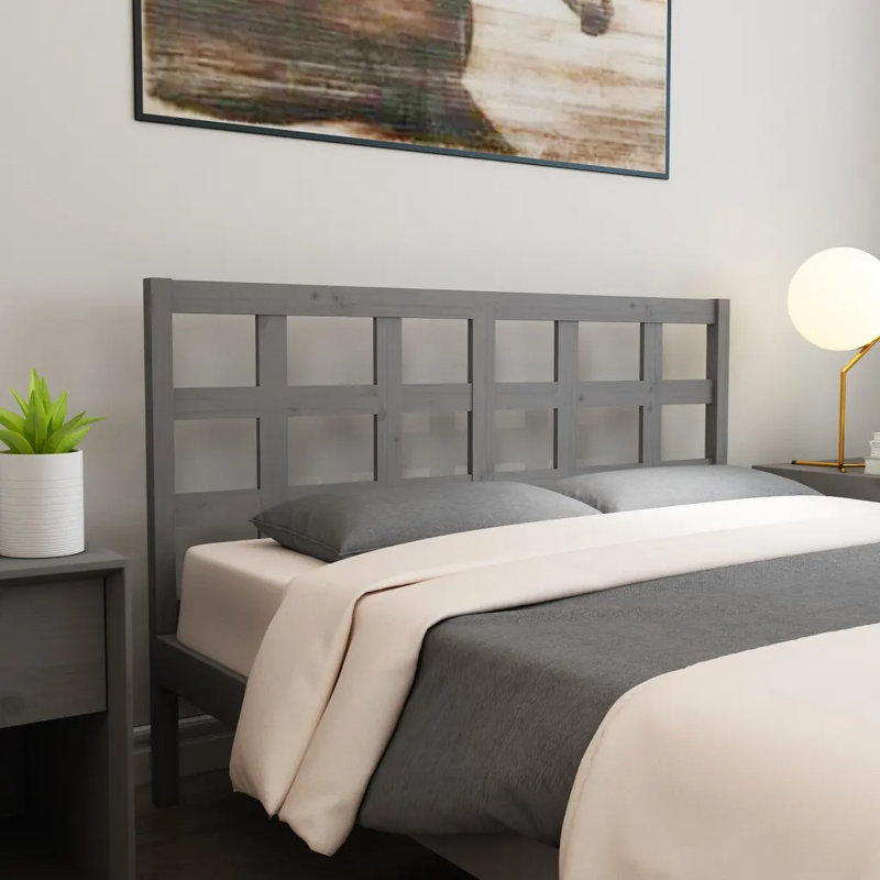 Mendota Solid Wood Headboard, Grey, Single (3')