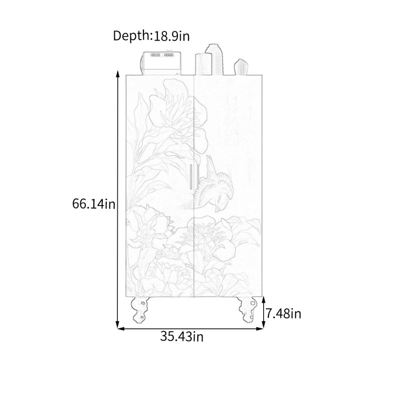 Garde-robe en bois de pin durable