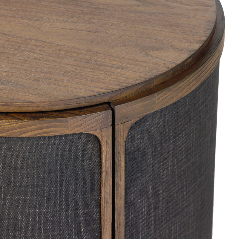 Bertie End Table-Black Linen