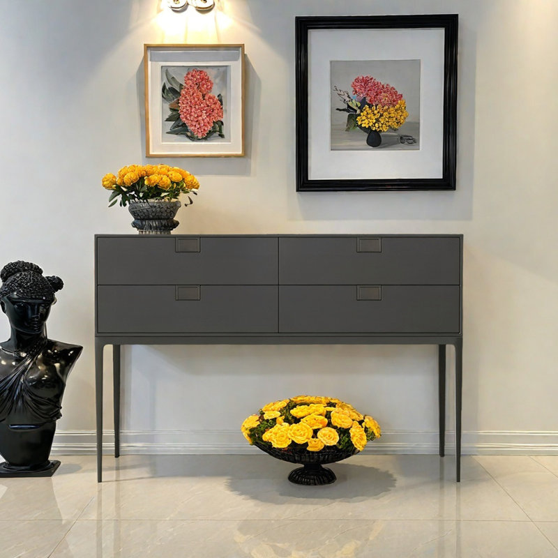Console moderne moderne et pratique, H 35,43 po x l 43,31 po x P 15,75 po, Gris