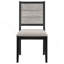 Chaise d'appoint de salle à manger rembourrée en gris et noir Dutchie (ensemble de 2)