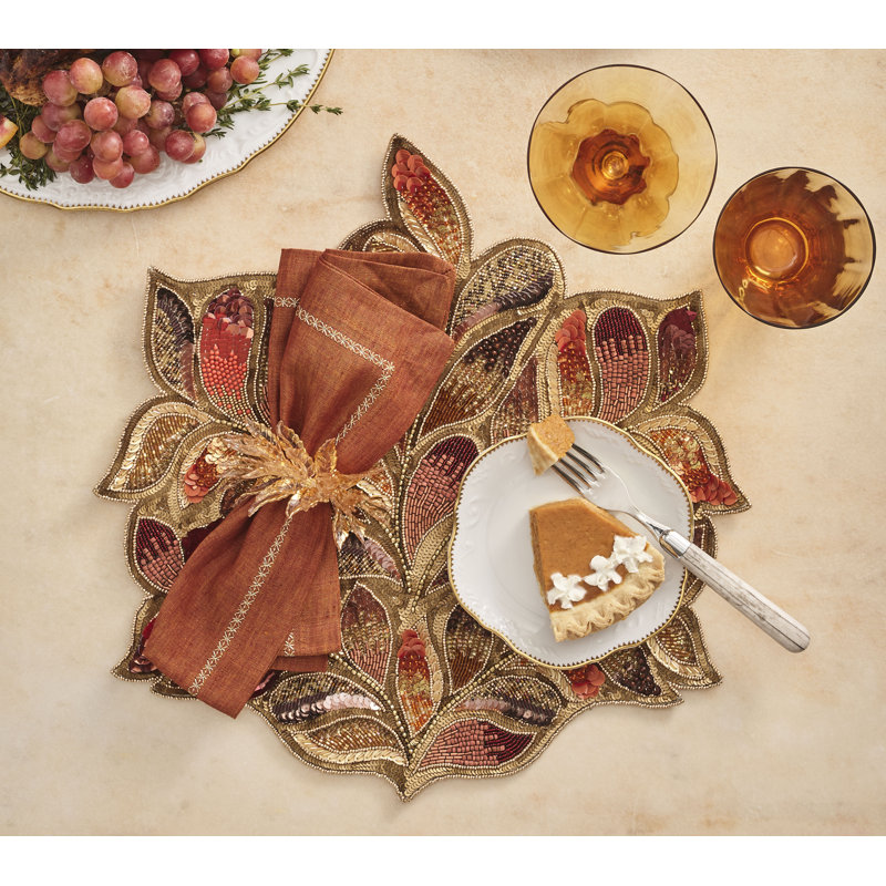 Gilded Leaves Napkin Ring