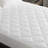 Overfilled Deep Pocket White Mattress Pad For Enhanced Comfort And Cool Sleep-28613969