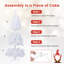 7 Feet Lighted Christmas Tree With Stand / Led Lights, White
