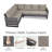 Kreda 7-Piece 8-Person Powder Coated Steel Outdoor Seating Group -958037136-958037149