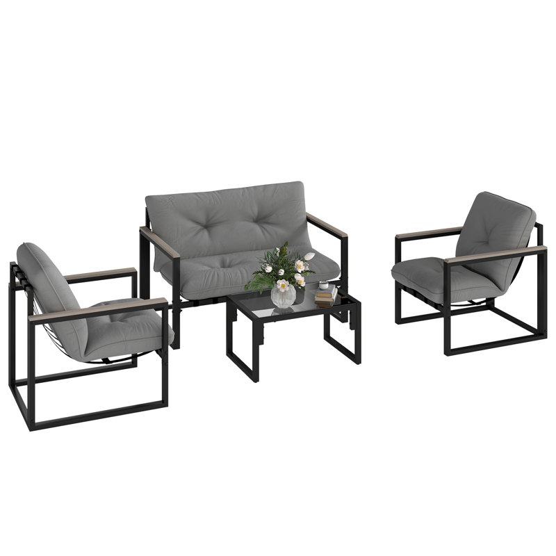 Garden Sofa Set, Dark Grey