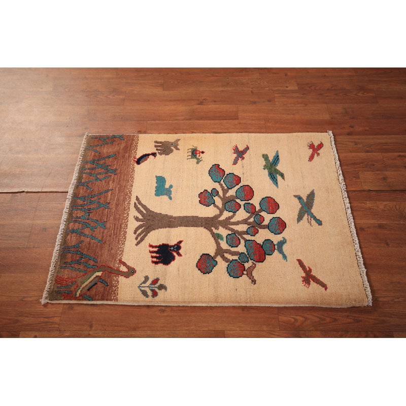 Tapis décoratif pictural Kazak Oriental 2x3