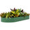 Lit de jardin surélevé galvanisé 8 x 4 x 1,5 pi, boîte à fleurs ovale en métal robuste avec fond ouvert et bords sécuritaires