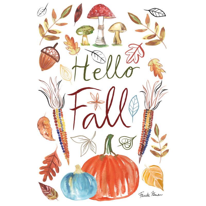 Hello Fall I by Farida Zaman - Wrapped Canvas Painting, 122cm H x 81cm W x 3.8cm D