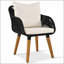 Ensemble de chaises de patio 5 pièces, ensemble de conversation avec table de bar en osier-2099530544