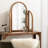 Amoli Modern Mango Wood Arched Tri Fold Mirror
