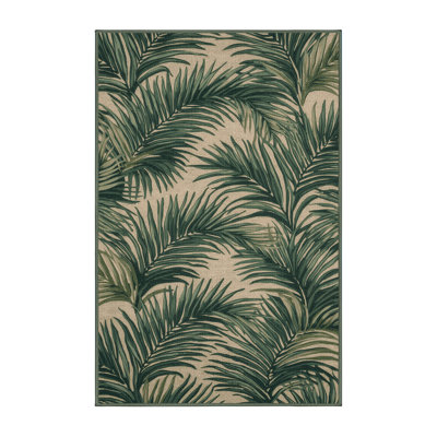 Tapis hawaïen lavable Palm Fronds