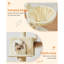 Arbre à chat, tour à chat de 48,8 pouces pour chats d'intérieur, 2 luxueux condo pour chat avec grands paniers suspendus réglables et grand perchoir luxueux MS029LM-1805055603