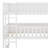 Triple Wood Bunk Bed, With Ladders, Guardrails-730253887