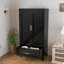 Armoire penderie 60,16 "en métal avec tiroir et tringle-1768066467