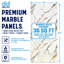 Panneau mural Falkirk Irvine III 4 pi x 9 pi en marbre UV blanc brillant or gris (paquet de 2)-128543157