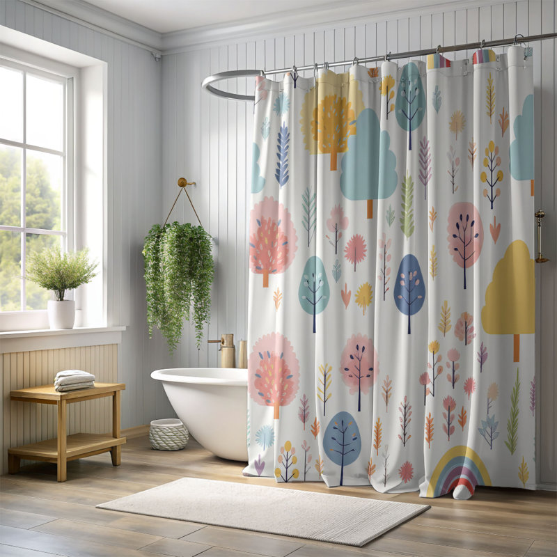 Rideau de douche Heartfelt Haven - Premium, H 74 po x l 71 po