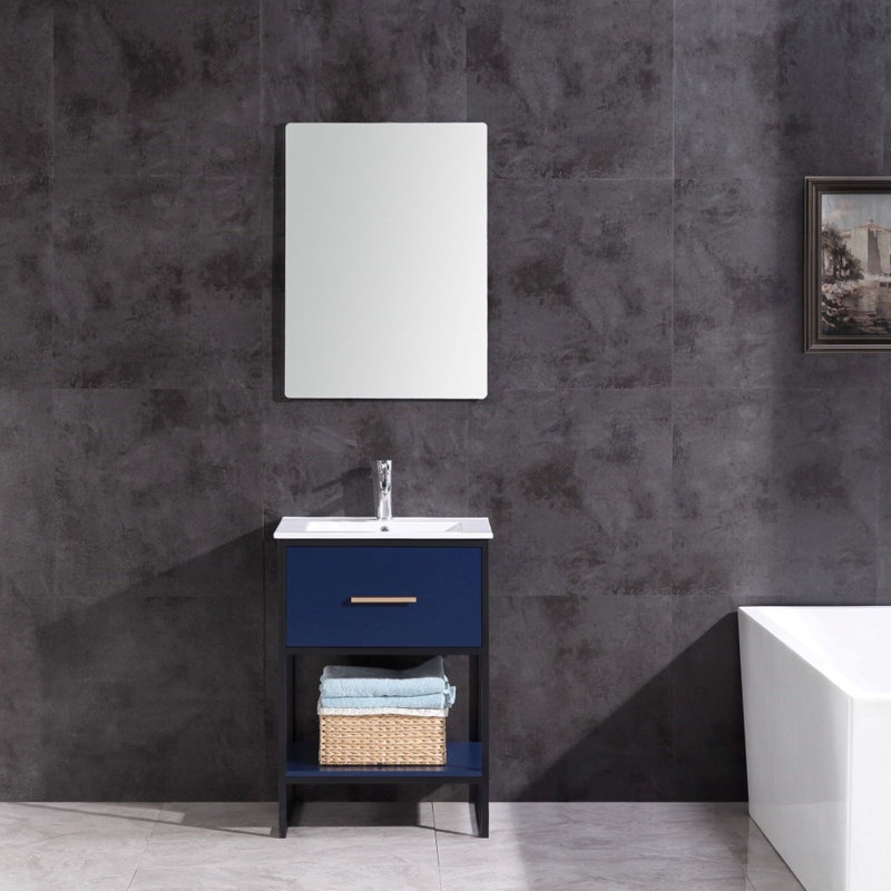 Ensemble de meuble-lavabo simple 24 "Manatuto, Bleu