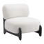 Chaise d'appoint rembourrée 30 po en sherpa blanc et noir