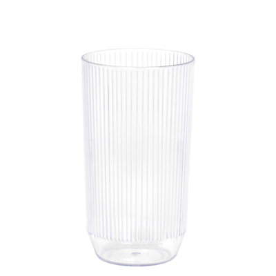 Front Of The House Plastic Fluted Drinking Glass