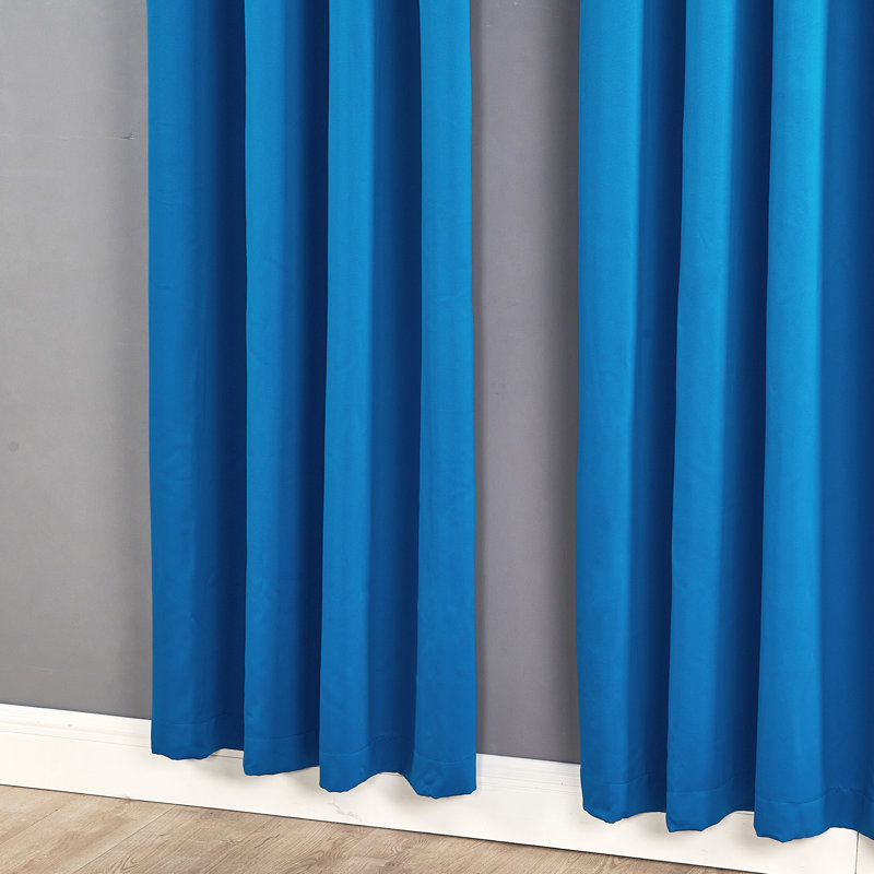 Solid Blackout Curtain Panel, Snorkel Blue, 54" W x 96" L