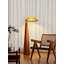 Light Luxury Iron, Fabric and Wood Floor Lamp
