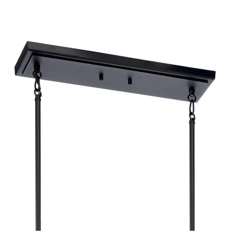 3 - Light Kitchen Island Pendant, Black