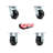 4 Inch Phenolic Caster Set with Ball Bearings 2 Swivel 2 Rigid Service Caster