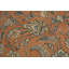 Tapis traditionnel orange en laine à motif floral 7 x 10