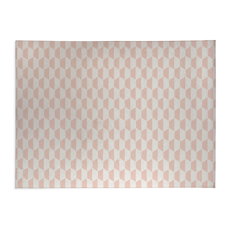 Tapis de bureau léger Hex, L 3 pi x L 2 pi, Rose