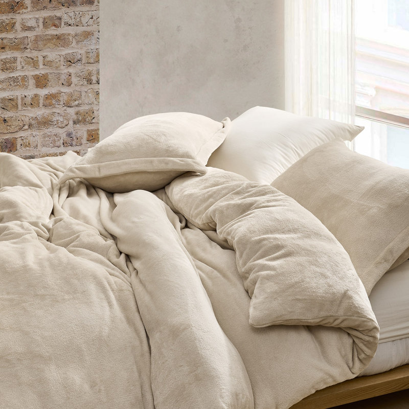 Thicker Than Thick - Coma Inducer Duvet Cover Set, California King Duvet Cover + 4 Pillow Shams, Beige