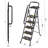 5 Step Stool,Metal Ladder,Folding Step Ladder with Tool Platform,Library Ladder,Decorative Kitchen Step Ladder