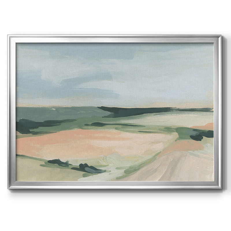 «Pastel Plains I», reproduction d'art sur toile simple, Argent, H 30 po x l 44 po x P 1,5 po