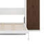 Lit escamotable double pleine grandeur avec placard, tiroirs et table