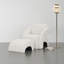 Upholstered Armchair With Ottoman-203765710