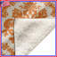 Couvertures orange à motif damassé-130504678