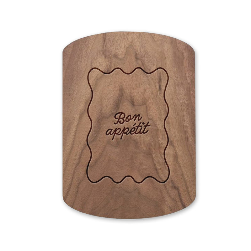 Bone Appetit 11 x 8 Walnut Oval Cutting Board, Walnut
