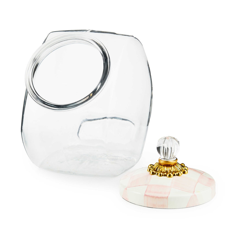 Rosy Check Lid Cookie Jar, 128