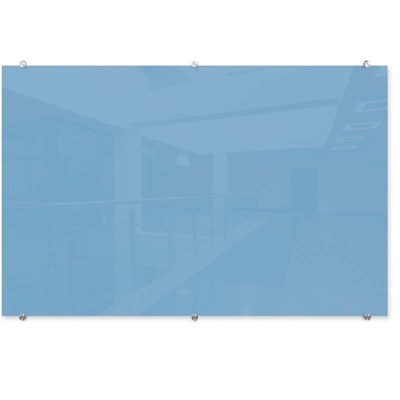 Tableau blanc magnétique en verre bleu clair Mooreco 4 x 6