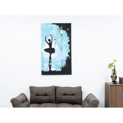Hand-Painted Turquoise Canvas 47''X27'' - Transform Your Space With Art Enhance Home Decor Elegance
