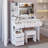 41" Vanity Table With LED Mirror And Storage For Large Space-1259386157