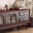 Retro design solid wood TV cabinet