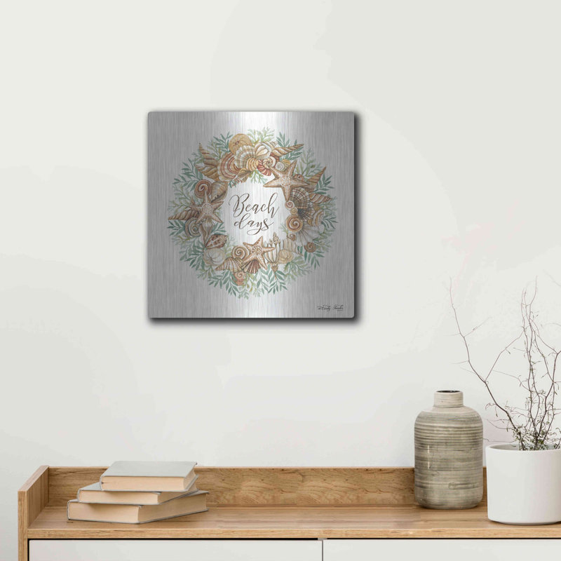 «Beach Days Shell Wreath» par Cindy Jacobs, H 12 po x l 12 po