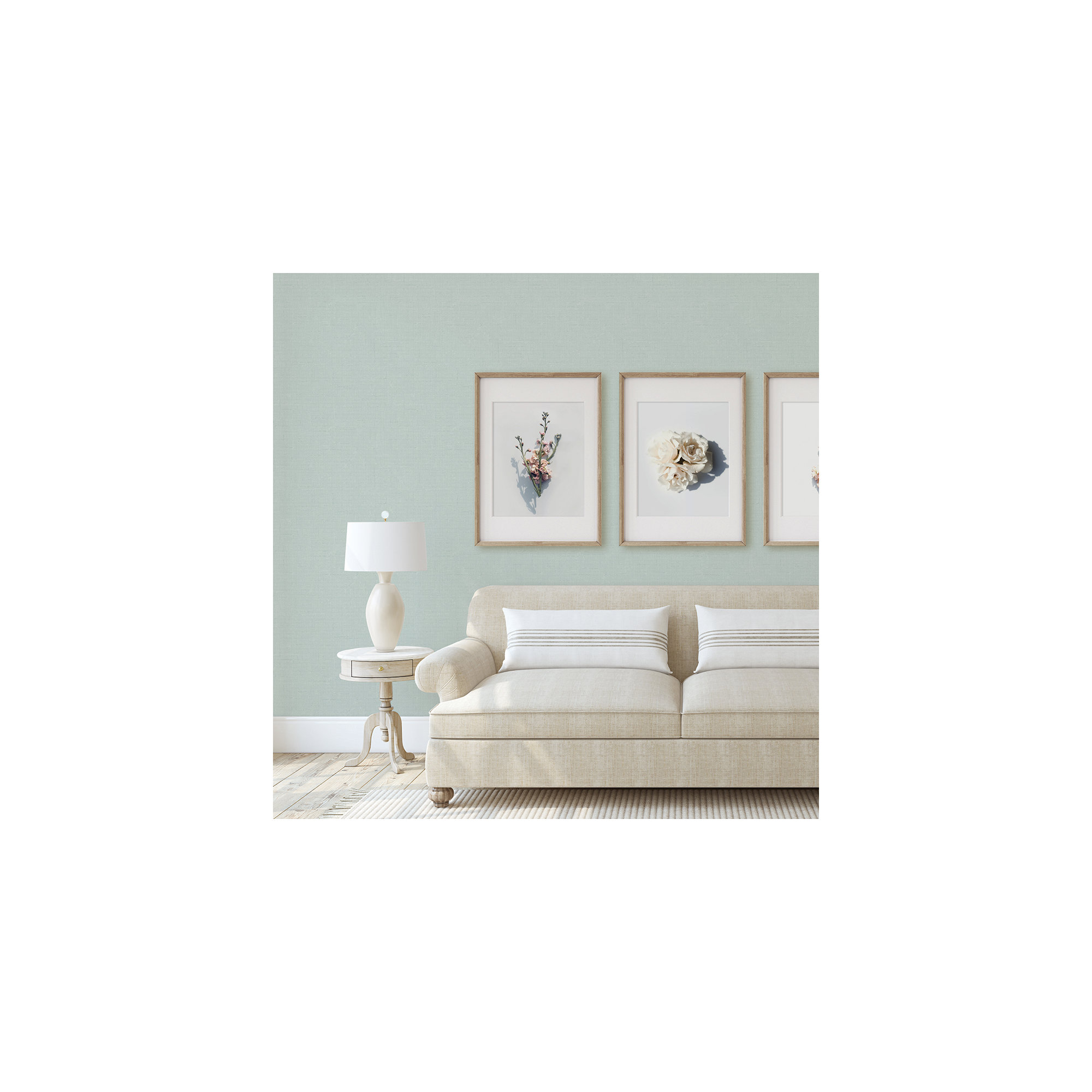 Faux Burlap Peel and Stick Wallpaper, 20.5" W x 16.5' L, Blue