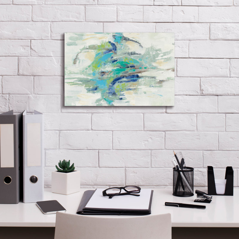 «Epic Graffiti» «River Whirlpool» par Silvia Vassileva, art mural sur toile, 18 po x 12 po