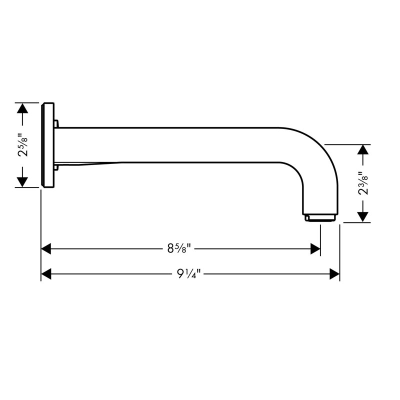 AXOR Citterio Wall Mounted Bathroom Faucet, Brushed Nickel