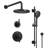 Modern 2-Function Shower System With Rainfall Head & 3-Mode Handheld，Adjustable Slide Bar