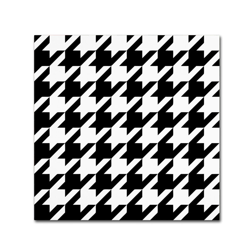 Jadaya «Houndstooth II» par Color Bakery, impression sur toile tendue, H 14 po x l 14 po x P 2 po